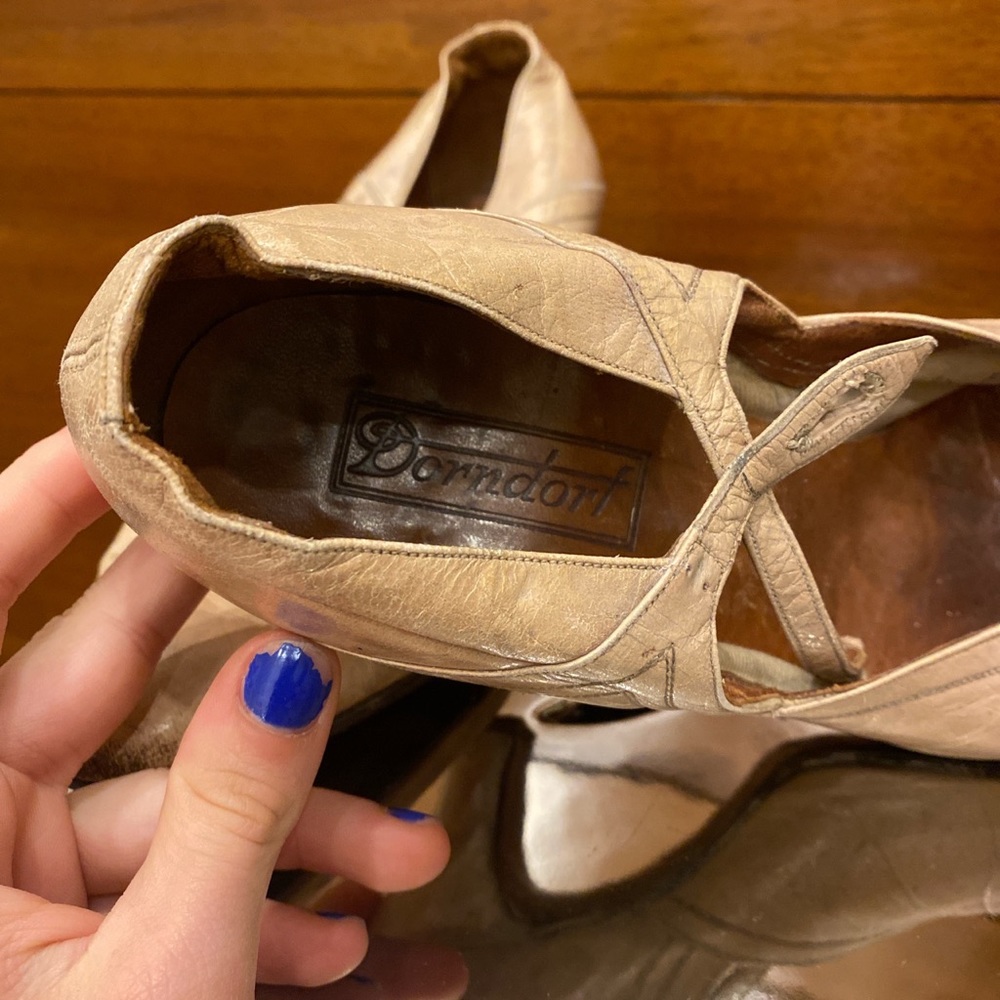 Antique 1920s flapper shoes.